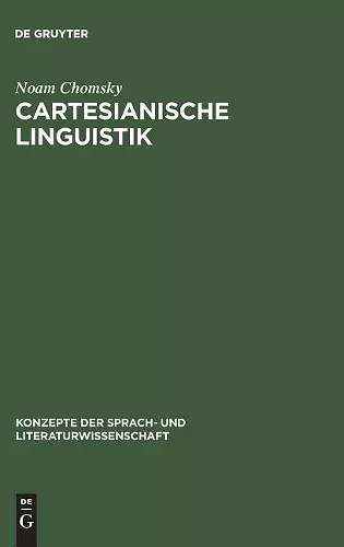 Cartesianische Linguistik cover