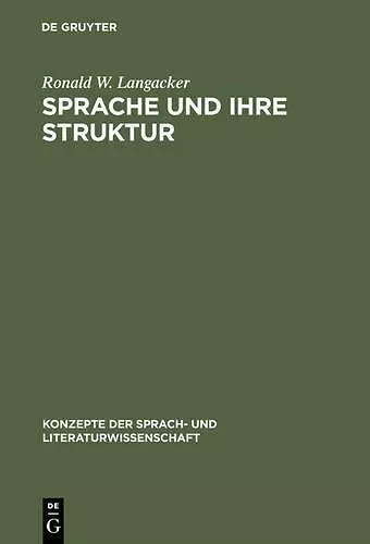 Sprache und ihre Struktur cover