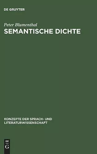 Semantische Dichte cover