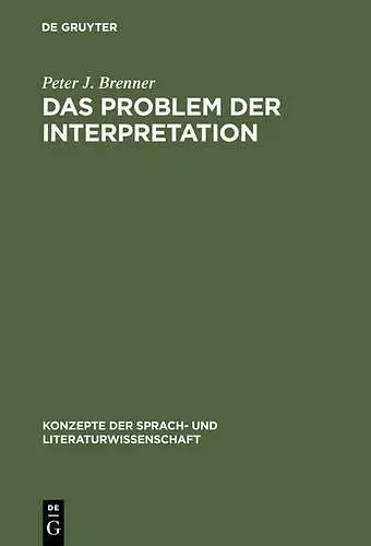 Das Problem der Interpretation cover