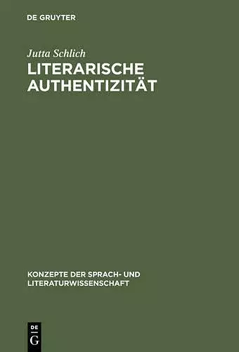 Literarische Authentizität cover