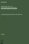 Monographien, 9, Knicanin, Banat. Bockwitz, Kr. Sprottau cover
