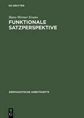 Funktionale Satzperspektive cover