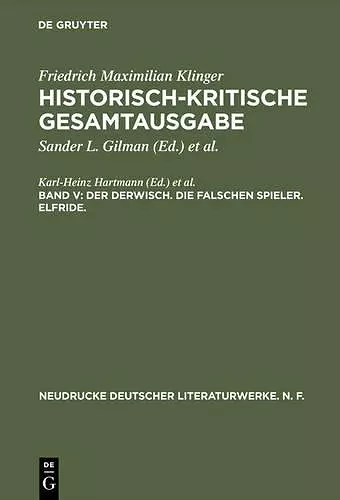 Historisch-kritische Gesamtausgabe, Band V, Der Derwisch. Die falschen Spieler. Elfride. cover