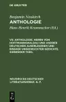 Anthologie. Herrn Von Hoffmannswaldau Und Andrer Deutschen Auserlesener Und Bißher Ungedruckter Gedichte. Siebender Theil cover