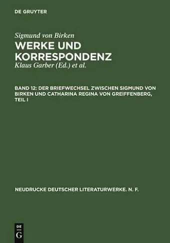 Der Briefwechsel Zwischen Sigmund Von Birken Und Catharina Regina Von Greiffenberg cover