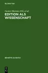 Edition als Wissenschaft cover