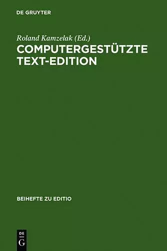 Computergestützte Text-Edition cover