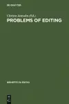 Problems of Editing cover