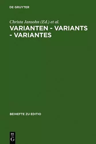 Varianten - Variants - Variantes cover