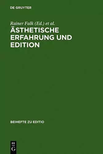 Ästhetische Erfahrung und Edition cover