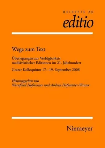 Wege zum Text cover