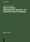 Erich Maria Remarques Roman »Im Westen Nichts Neues« cover