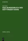Das Bundesbuch des Göttinger Hains cover