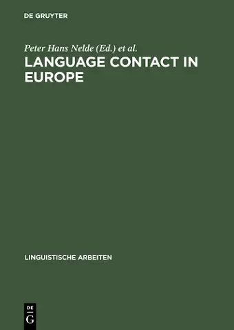 Language contact in Europe cover