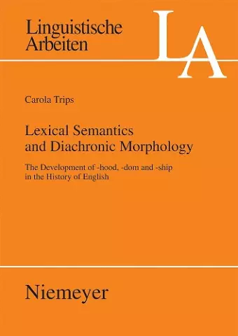 Lexical Semantics and Diachronic Morphology cover