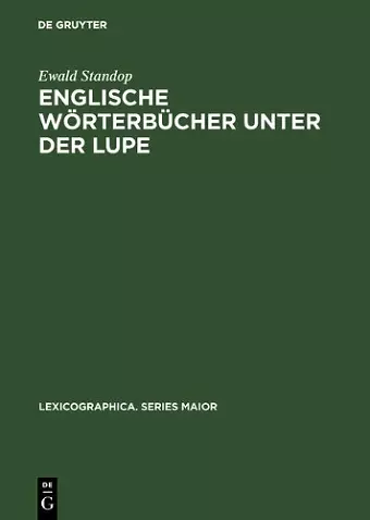 Englische Wörterbücher unter der Lupe cover