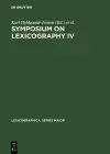 Symposium on Lexicography IV cover