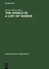 The world in a list of words cover