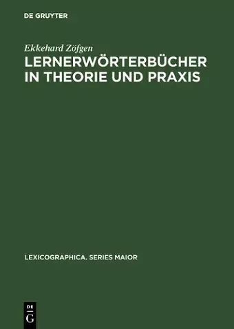 Lernerwörterbücher in Theorie und Praxis cover