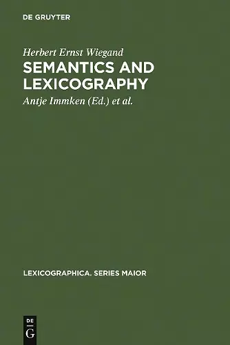 Semantics and Lexicography cover