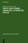 Fritz Mauthner - Sprache, Literatur, Kritik cover