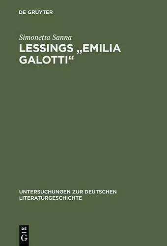 Lessings Emilia Galotti cover