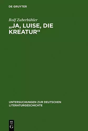 "Ja, Luise, die Kreatur" cover