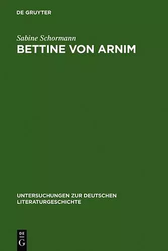 Bettine von Arnim cover