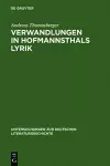 Verwandlungen in Hofmannsthals Lyrik cover