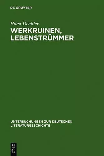 Werkruinen, Lebenstrümmer cover