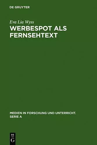 Werbespot als Fernsehtext cover