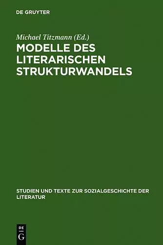 Modelle Des Literarischen Strukturwandels cover