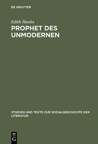 Prophet des Unmodernen cover