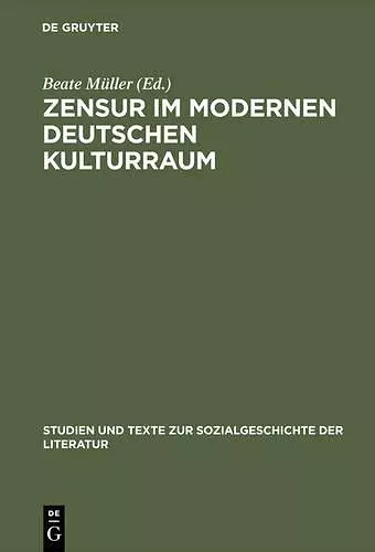 Zensur im modernen deutschen Kulturraum cover