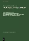 Frühneuhochdeutsches Glossenwörterbuch. Index Zum Deutschen Wortgut Des >Vocabularius Ex Quo cover
