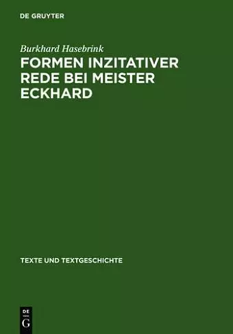 Formen Inzitativer Rede Bei Meister Eckhard cover