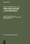 Der deutsche Lucidarius, Band I, Kritischer Text nach den Handschriften cover