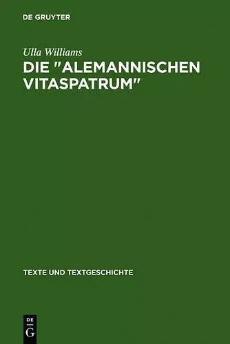 Die Alemannischen Vitaspatrum cover