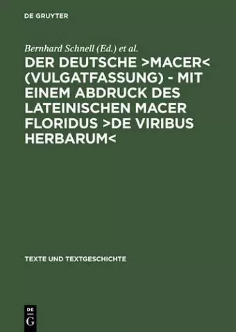 Der deutsche >MacerDe viribus herbarum cover