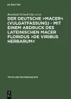 Der deutsche >MacerDe viribus herbarum cover