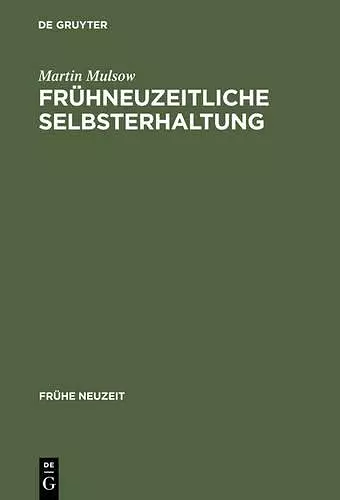 Frühneuzeitliche Selbsterhaltung cover