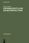 Frühneuzeitliche Selbsterhaltung cover