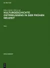 Kulturgeschichte Ostpreussens in Der Frühen Neuzeit cover