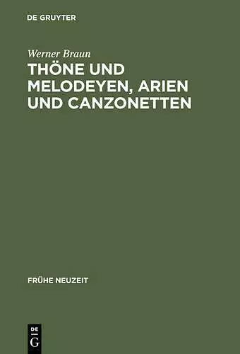 Thöne und Melodeyen, Arien und Canzonetten cover