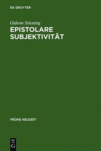 Epistolare Subjektivität cover