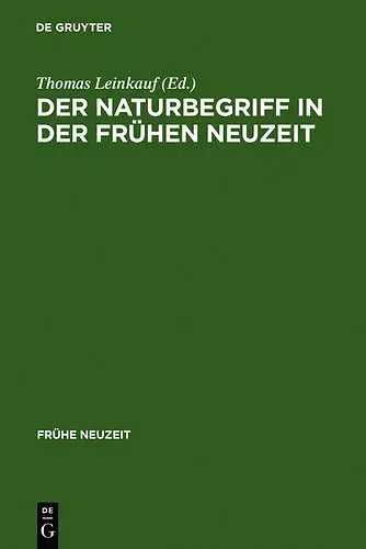 Der Naturbegriff in der Frühen Neuzeit cover