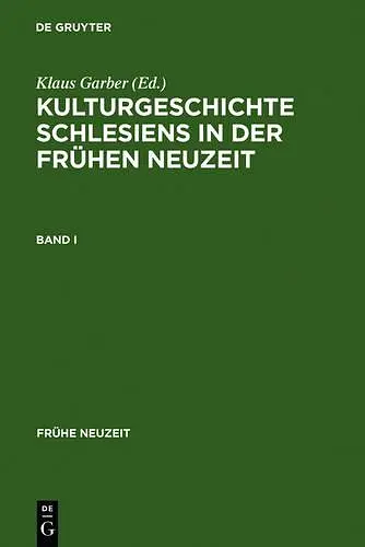 Kulturgeschichte Schlesiens in Der Frühen Neuzeit cover