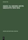 Index Zu Georg Heym: Gedichte 1910-1912 cover