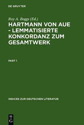 Hartmann Von Aue - Lemmatisierte Konkordanz Zum Gesamtwerk cover
